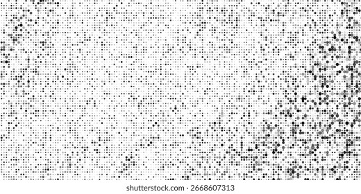 Flowing dots particles wave pattern 3D curve halftone black gradient curve shape isolated on white background. Vector in concept of technology, science, music, modern