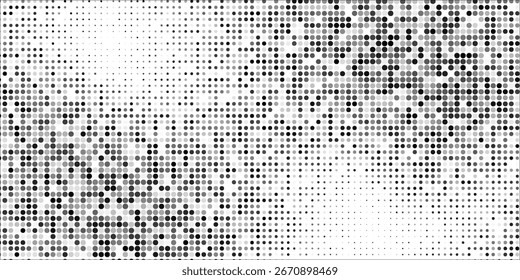 Pontos fluidos partículas padrão de onda meio-tom forma de curva de gradiente isolado no fundo branco