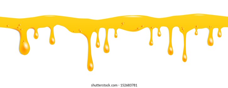 Flowing down liquid tasty honey