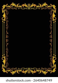 Flowing Flourish Ornamental Frame Decorative Vector