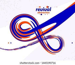 Flowing fluid 3D dimensional abstract vector shape, dynamic design element background, energy flowing in perspective, science or technology theme.