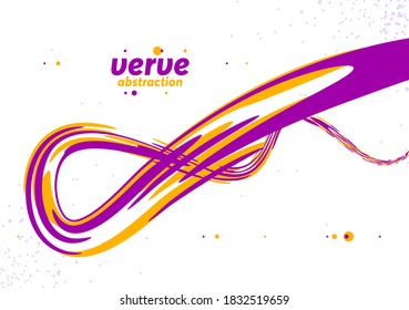 Flowing fluid 3D dimensional abstract vector shape, dynamic design element background, energy flowing in perspective, science or technology theme.