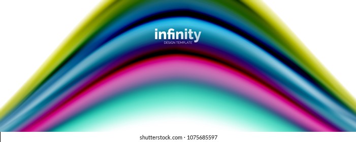 Vector de colores fluidos, forma de gel 3d de color borrosa sobre blanco. Ilustración del vector