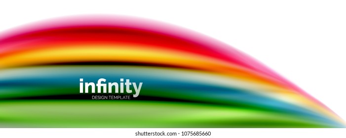 Vector de colores fluidos, forma de gel 3d de color borrosa sobre blanco. Ilustración del vector