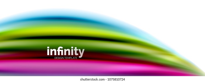 Vector de colores fluidos, forma de gel 3d de color borrosa sobre blanco. Ilustración del vector