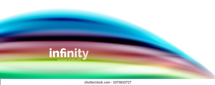 Vector de colores fluidos, forma de gel 3d de color borrosa sobre blanco. Ilustración del vector