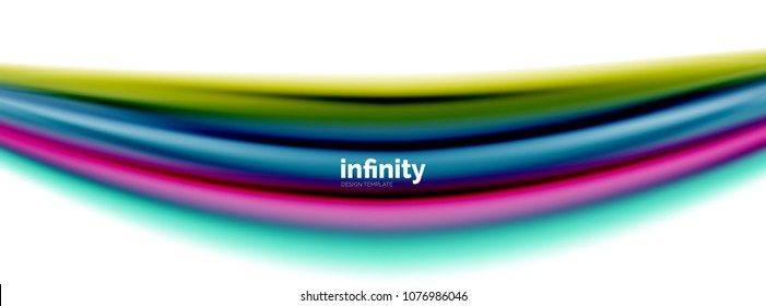 Flowing fluid colors vector, blurred colorful 3d gel shape on white. Vector illustration