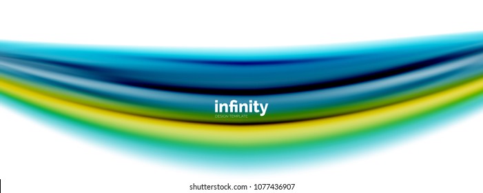 Flowing fluid colors vector, blurred colorful 3d gel shape on white. Vector illustration