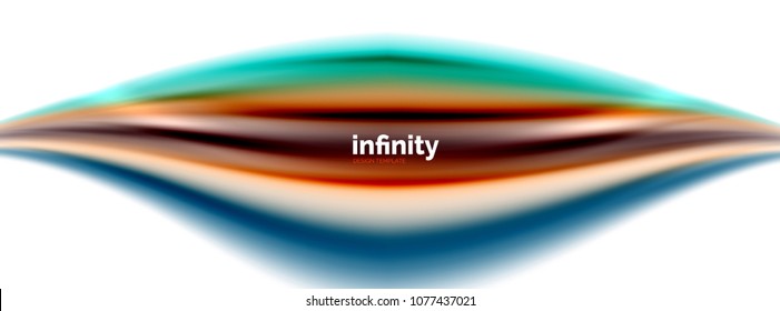 Vector de colores fluidos, forma de gel 3d de color borrosa sobre blanco. Ilustración del vector