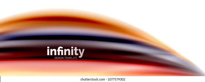 Flowing fluid colors vector, blurred colorful 3d gel shape on white. Vector illustration