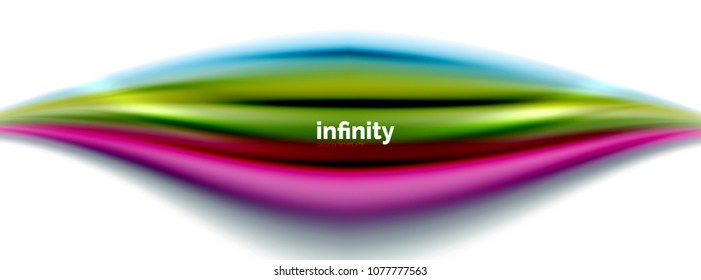 Flowing fluid colors vector, blurred colorful 3d gel shape on white. Vector illustration