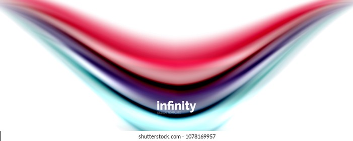 Flowing fluid colors vector, blurred colorful 3d gel shape on white. Vector illustration