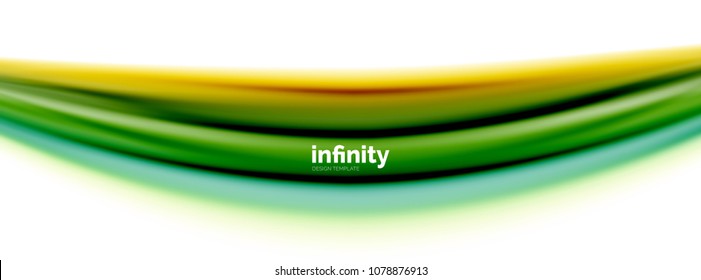 Flowing fluid colors vector, blurred colorful 3d gel shape on white. Vector illustration