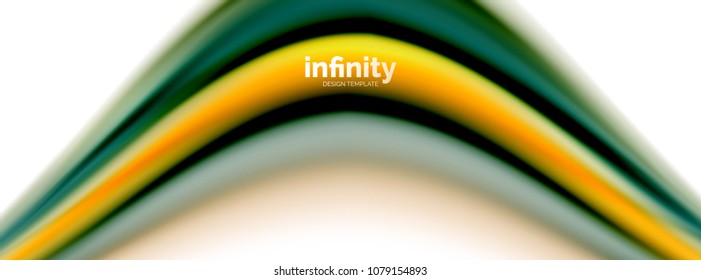Flowing fluid colors vector, blurred colorful 3d gel shape on white. Vector illustration