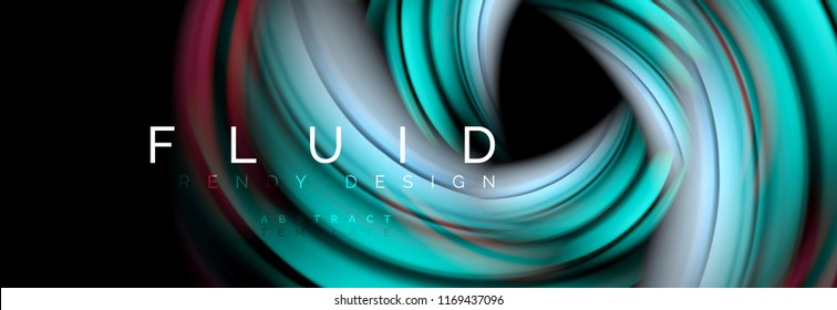 Flowing glowing color motion concept, trendy abstract layout template for business or technology presentation or web brochure cover, wallpaper. Vector illustration