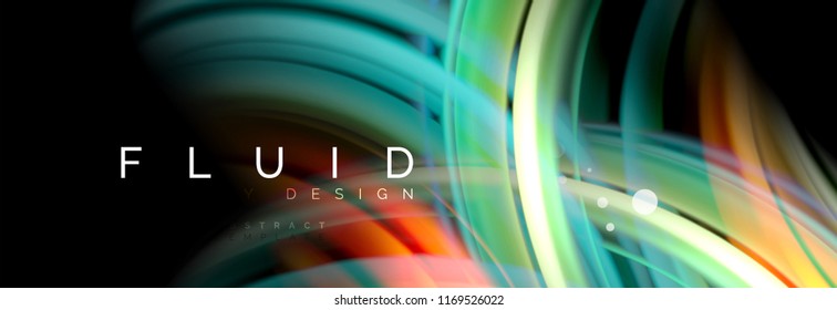 Flowing glowing color motion concept, trendy abstract layout template for business or technology presentation or web brochure cover, wallpaper. Vector illustration