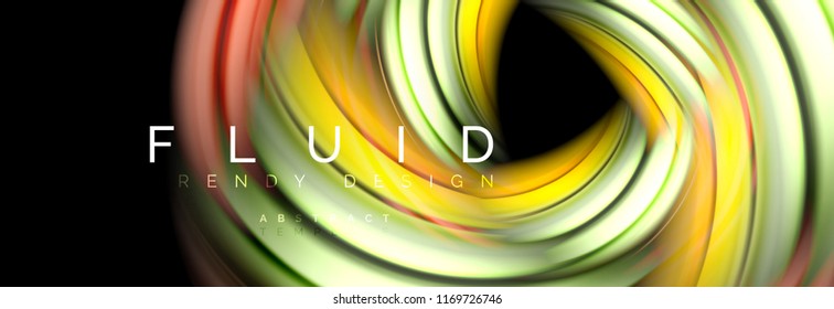 Flowing glowing color motion concept, trendy abstract layout template for business or technology presentation or web brochure cover, wallpaper. Vector illustration