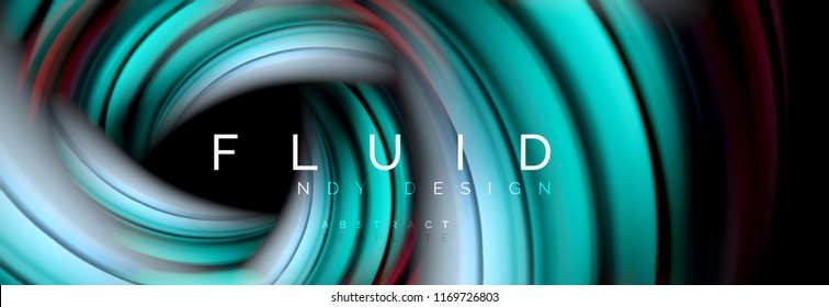 Flowing glowing color motion concept, trendy abstract layout template for business or technology presentation or web brochure cover, wallpaper. Vector illustration