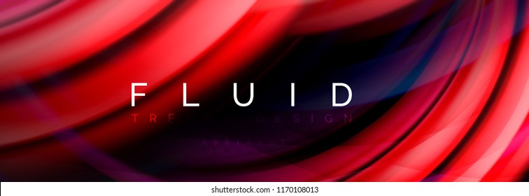 Flowing glowing color motion concept, trendy abstract layout template for business or technology presentation or web brochure cover, wallpaper. Vector illustration