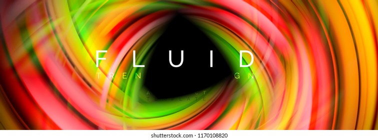 Flowing glowing color motion concept, trendy abstract layout template for business or technology presentation or web brochure cover, wallpaper. Vector illustration