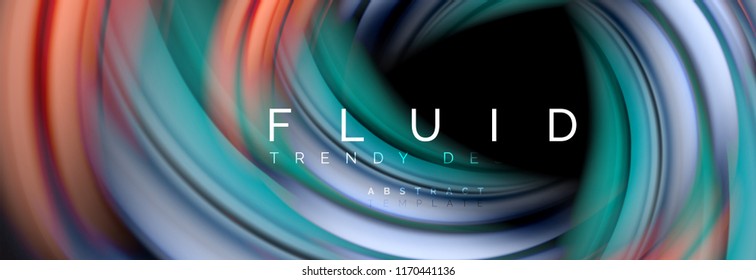 Flowing glowing color motion concept, trendy abstract layout template for business or technology presentation or web brochure cover, wallpaper. Vector illustration
