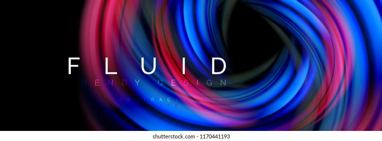 Flowing glowing color motion concept, trendy abstract layout template for business or technology presentation or web brochure cover, wallpaper. Vector illustration