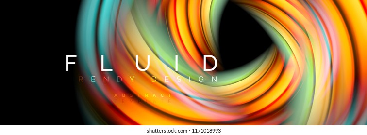 Flowing glowing color motion concept, trendy abstract layout template for business or technology presentation or web brochure cover, wallpaper. Vector illustration