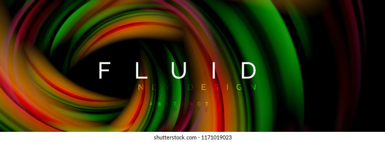 Flowing glowing color motion concept, trendy abstract layout template for business or technology presentation or web brochure cover, wallpaper. Vector illustration