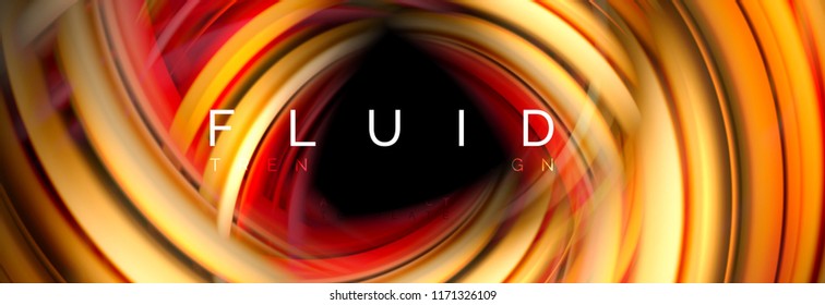 Flowing glowing color motion concept, trendy abstract layout template for business or technology presentation or web brochure cover, wallpaper. Vector illustration