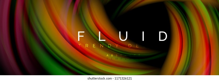 Flowing glowing color motion concept, trendy abstract layout template for business or technology presentation or web brochure cover, wallpaper. Vector illustration