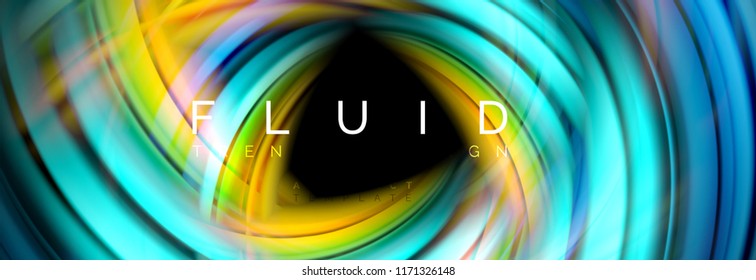 Flowing glowing color motion concept, trendy abstract layout template for business or technology presentation or web brochure cover, wallpaper. Vector illustration