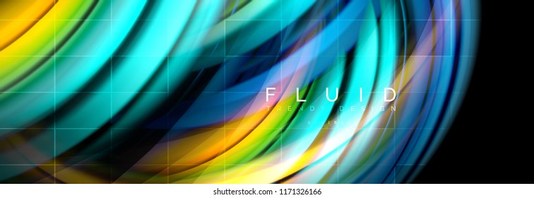 Diseño de movimiento de color brillante, plantilla de diseño abstracto de moda para presentación de negocios o tecnología o portada de folletos web, fondo de pantalla. Ilustración del vector