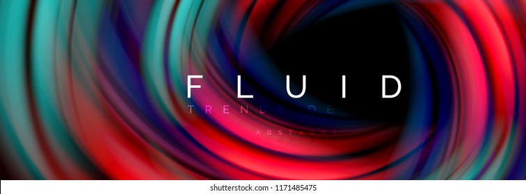 Flowing glowing color motion concept, trendy abstract layout template for business or technology presentation or web brochure cover, wallpaper. Vector illustration