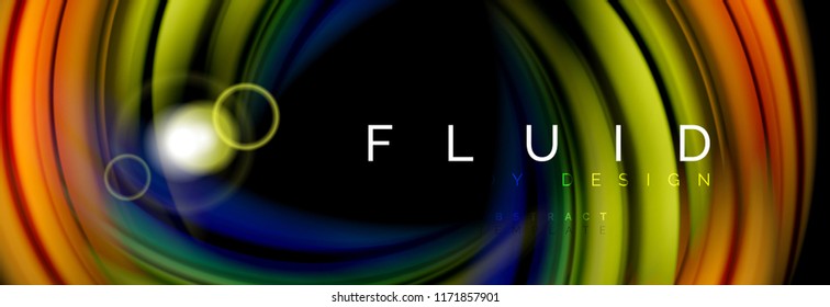 Flowing glowing color motion concept, trendy abstract layout template for business or technology presentation or web brochure cover, wallpaper. Vector illustration