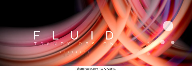 Fluxo de conceito de movimento de cor brilhante, modelo de layout abstrato moderno para apresentação de negócios ou tecnologia ou capa de brochura da web, papel de parede. Ilustração vetorial