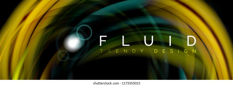 Fluxo de conceito de movimento de cor brilhante, modelo de layout abstrato moderno para apresentação de negócios ou tecnologia ou capa de brochura da web, papel de parede. Ilustração vetorial