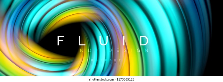 Flowing glowing color motion concept, trendy abstract layout template for business or technology presentation or web brochure cover, wallpaper. Vector illustration
