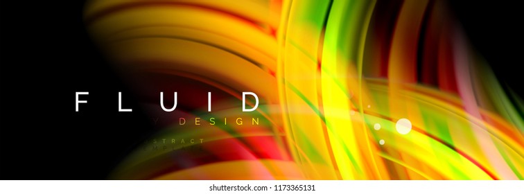 Flowing glowing color motion concept, trendy abstract layout template for business or technology presentation or web brochure cover, wallpaper. Vector illustration