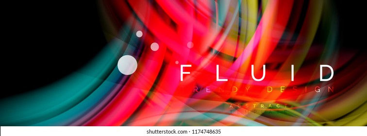 Diseño de movimiento de color brillante, plantilla de diseño abstracto de moda para presentación de negocios o tecnología o portada de folletos web, fondo de pantalla. Ilustración del vector
