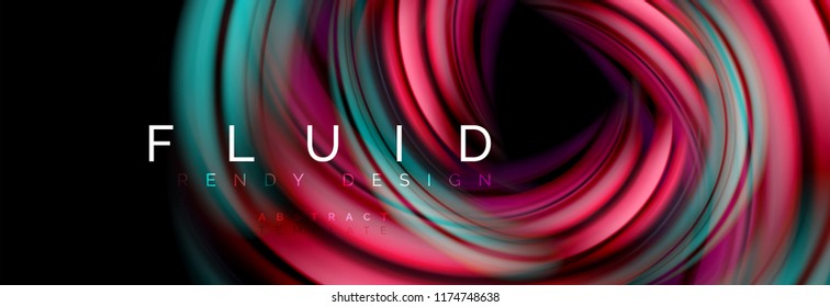 Flowing glowing color motion concept, trendy abstract layout template for business or technology presentation or web brochure cover, wallpaper. Vector illustration