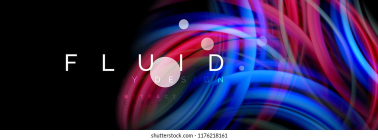 Flowing glowing color motion concept, trendy abstract layout template for business or technology presentation or web brochure cover, wallpaper. Vector illustration