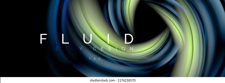 Flowing glowing color motion concept, trendy abstract layout template for business or technology presentation or web brochure cover, wallpaper. Vector illustration