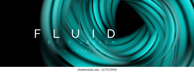 Flowing glowing color motion concept, trendy abstract layout template for business or technology presentation or web brochure cover, wallpaper. Vector illustration