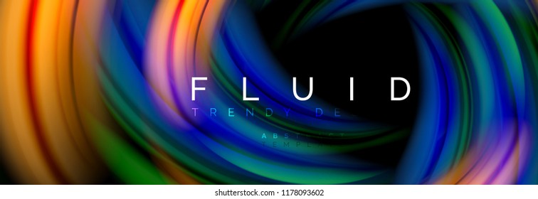 Flowing glowing color motion concept, trendy abstract layout template for business or technology presentation or web brochure cover, wallpaper. Vector illustration