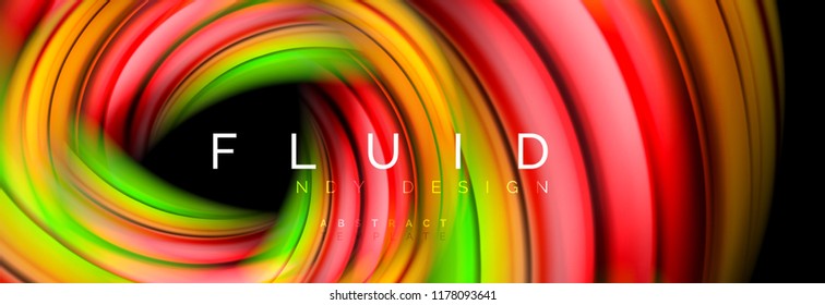 Flowing glowing color motion concept, trendy abstract layout template for business or technology presentation or web brochure cover, wallpaper. Vector illustration
