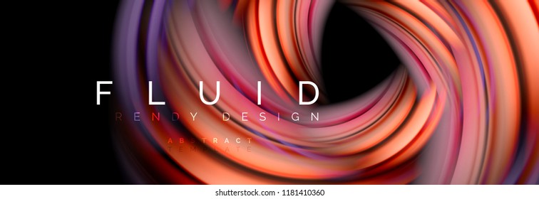 Flowing glowing color motion concept, trendy abstract layout template for business or technology presentation or web brochure cover, wallpaper. Vector illustration