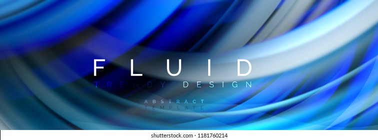 Flowing glowing color motion concept, trendy abstract layout template for business or technology presentation or web brochure cover, wallpaper. Vector illustration
