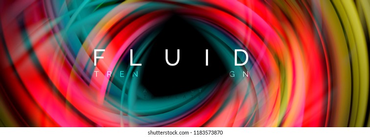 Flowing glowing color motion concept, trendy abstract layout template for business or technology presentation or web brochure cover, wallpaper. Vector illustration