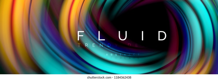 Flowing glowing color motion concept, trendy abstract layout template for business or technology presentation or web brochure cover, wallpaper. Vector illustration