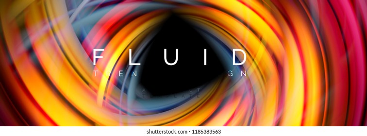 Flowing glowing color motion concept, trendy abstract layout template for business or technology presentation or web brochure cover, wallpaper. Vector illustration